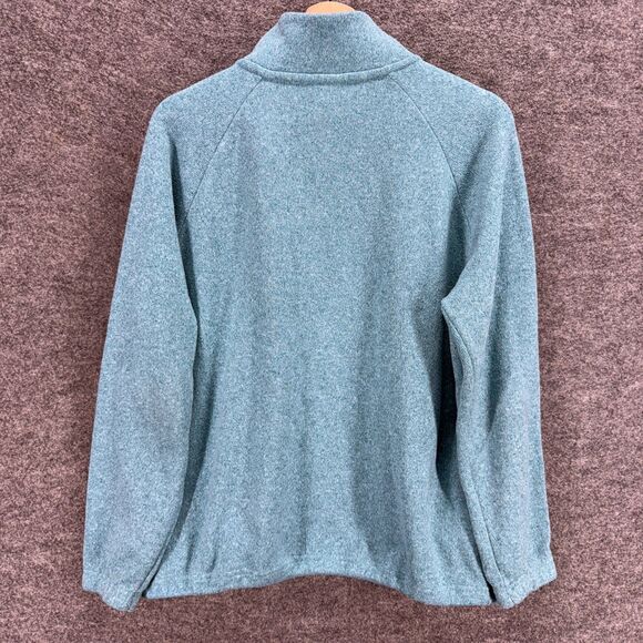 Eddie Bauer Sweater Pullover Women L Large Blue Knit Long Sleeve High Neck - Picture 2 of 7